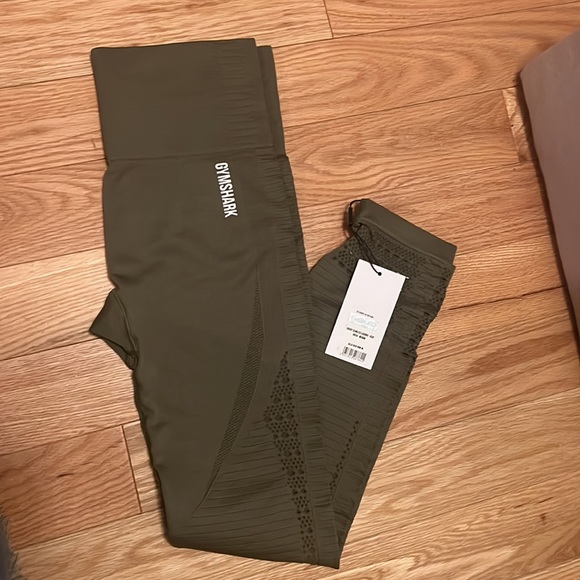 Gymshark Energy+ Seamless Leggings - Olive Green - Picture 3 of 5